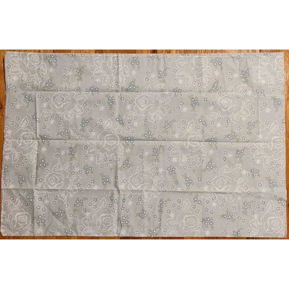 Vintage pair of pillowcases,‎ Cannon, blue floral cottagecore floral